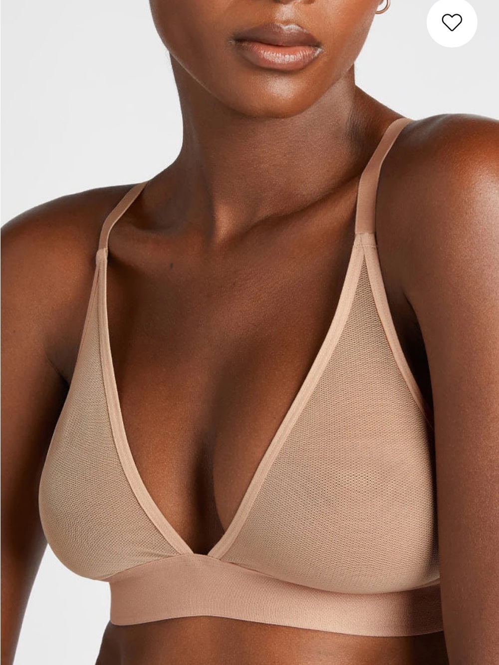 Set of 2 Negative Sieve Triangle Bra in Buff - Picture 2 of 8